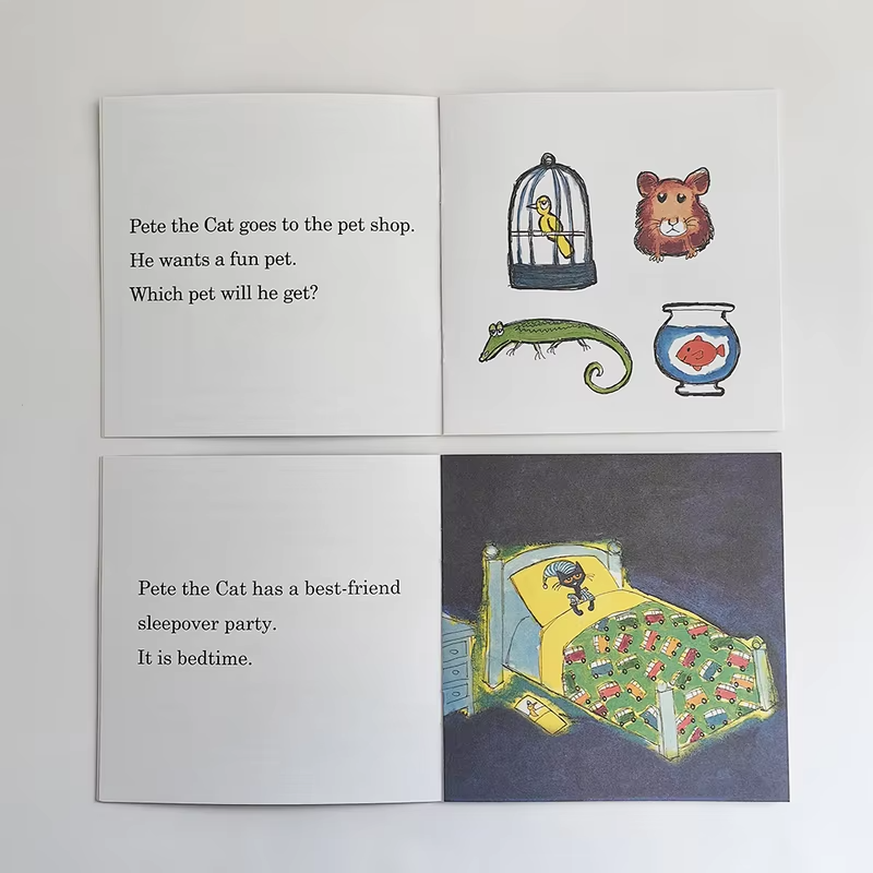 I Can Read The Pete Cat English Picture Books for Kids Simple Stories Phonics Short & Long Vowel Educational Reading Mini Book