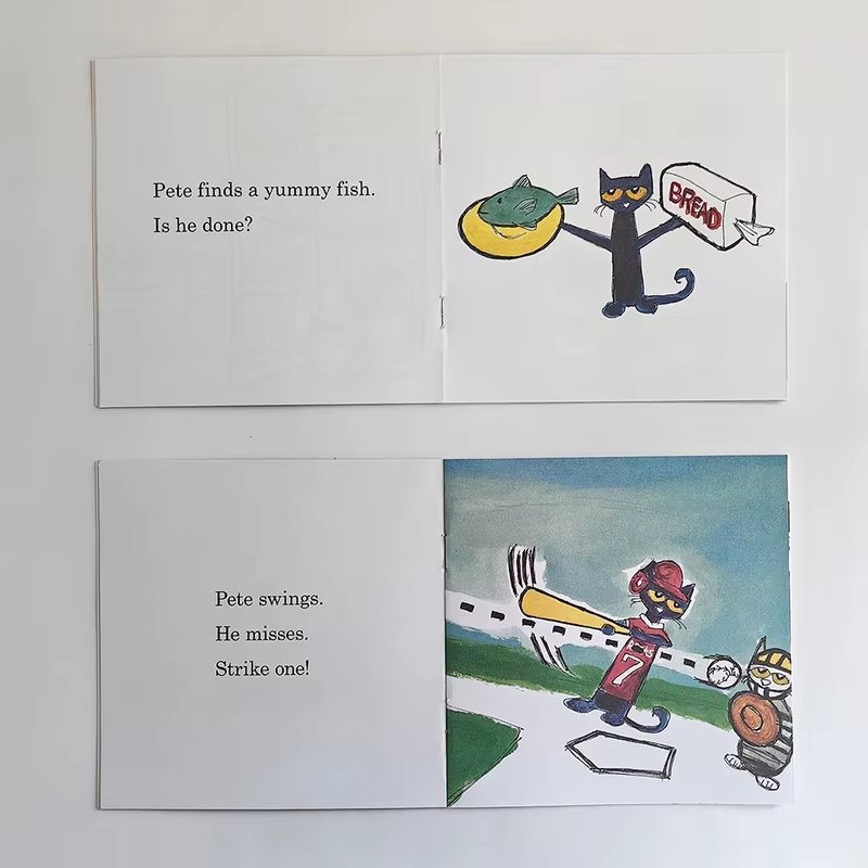 I Can Read The Pete Cat English Picture Books for Kids Simple Stories Phonics Short & Long Vowel Educational Reading Mini Book