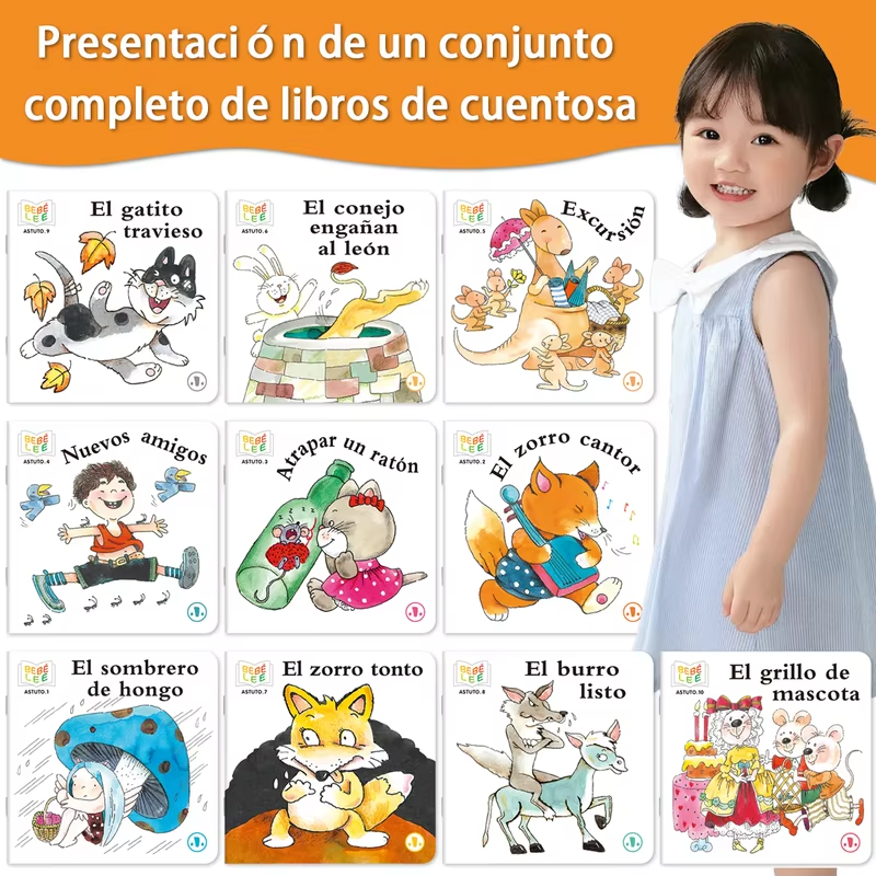 10 Spanish Storybooks: Fun Early Learning & Vocabulary Building – Great for School Supplies, Back-to-School, or Birthday Gifts
