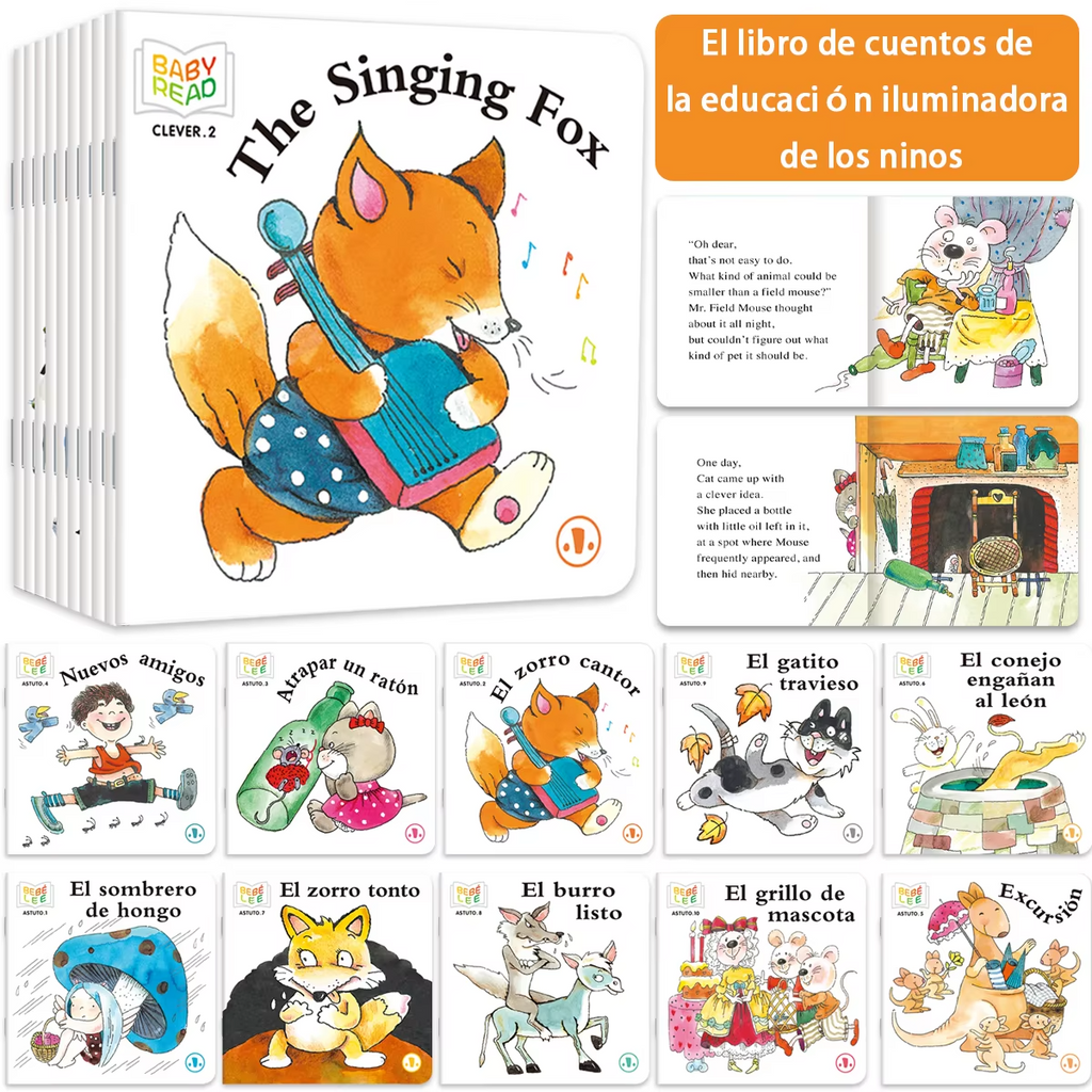 10 Spanish Storybooks: Fun Early Learning & Vocabulary Building – Great for School Supplies, Back-to-School, or Birthday Gifts