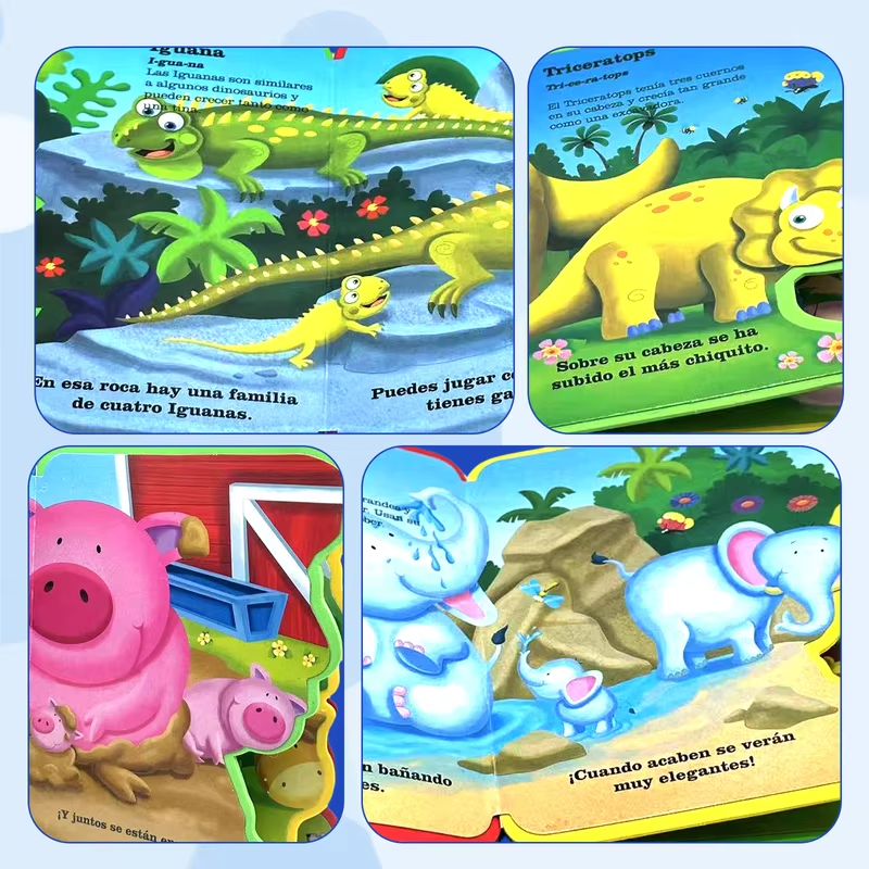 1 Spanish educational picture book (12cm x 15.8cm) — made of EVA material, designed to help enhance cognitive skills