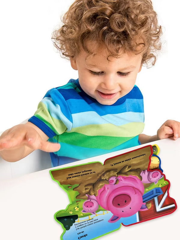 1 Spanish educational picture book (12cm x 15.8cm) — made of EVA material, designed to help enhance cognitive skills