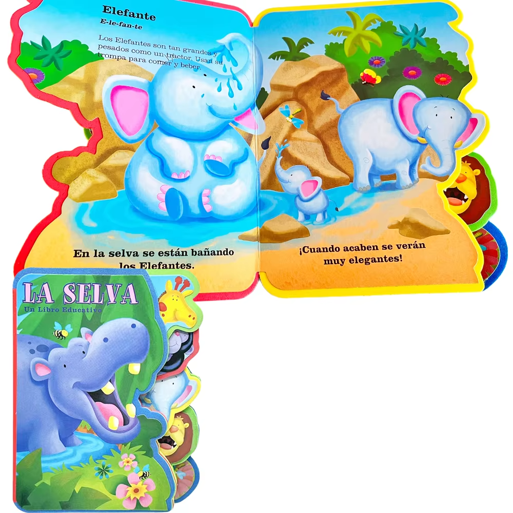 1 Spanish educational picture book (12cm x 15.8cm) — made of EVA material, designed to help enhance cognitive skills