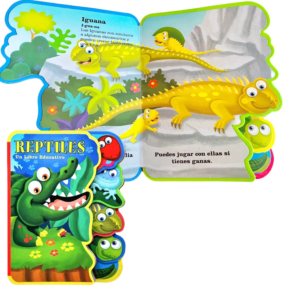 1 Spanish educational picture book (12cm x 15.8cm) — made of EVA material, designed to help enhance cognitive skills