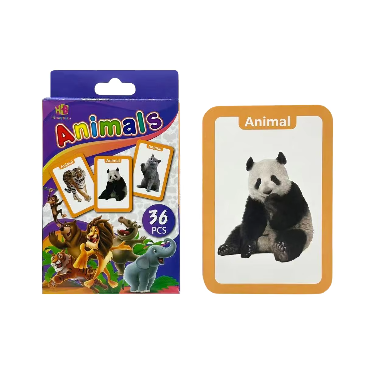 Animal letter flashcards, pre-school educational resources for learning numbers, colors, shapes, and fun learning gifts