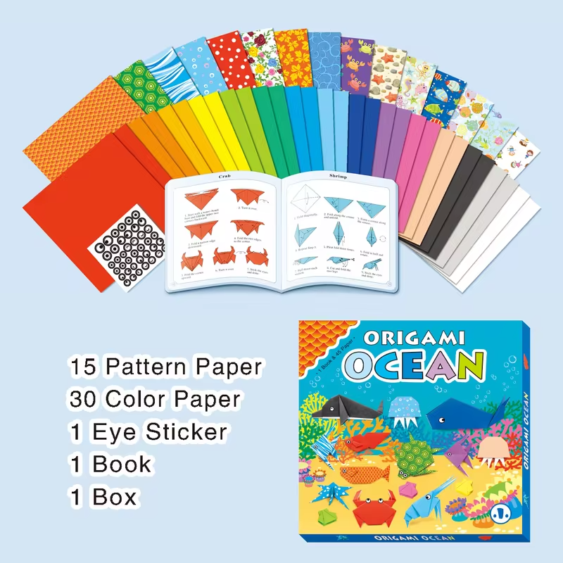 Folding Ocean Set, DIY Folding Techniques, Ocean Animal Folding Books, Improving Hands on Skills, Party Activities