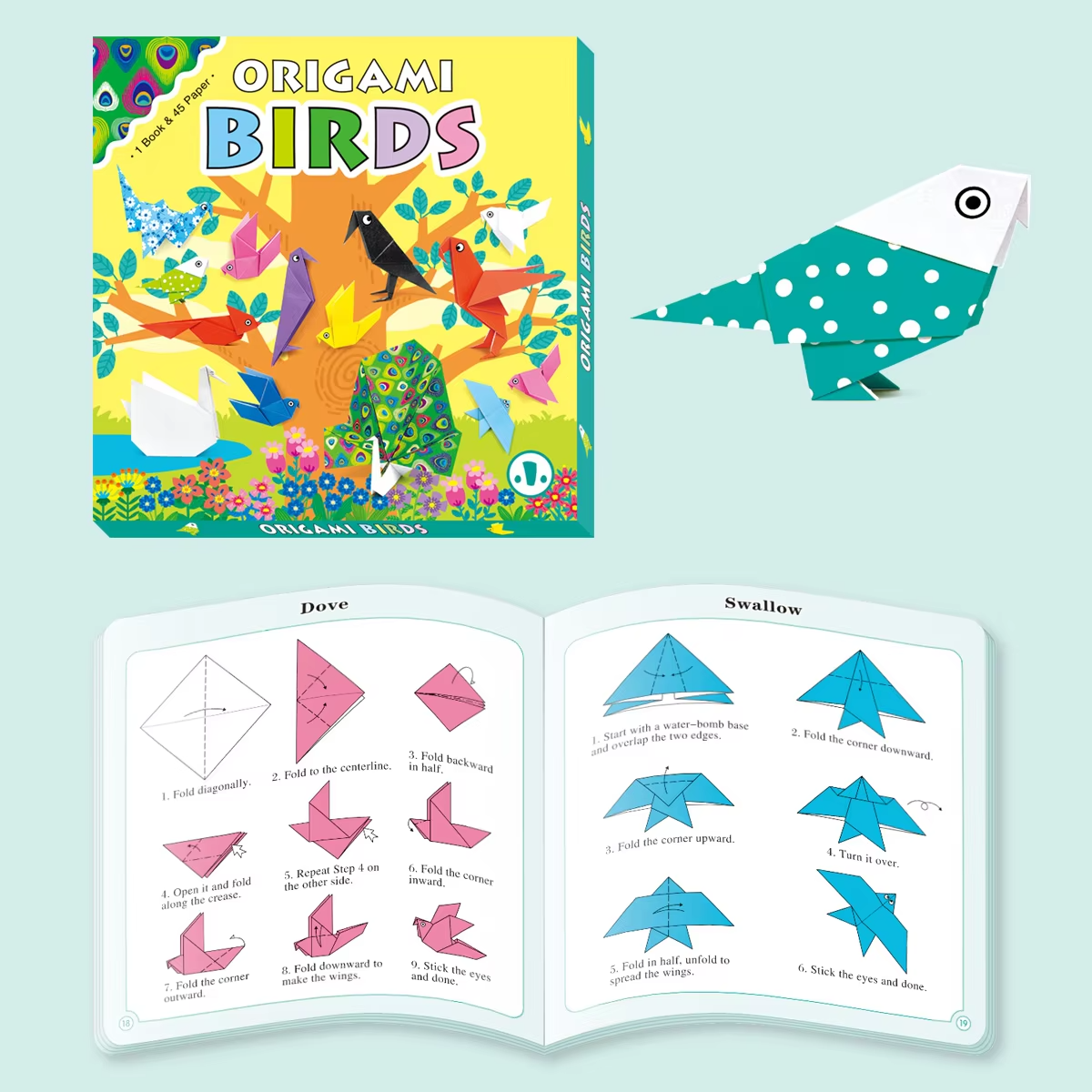 Folding Ocean Set, DIY Folding Techniques, Ocean Animal Folding Books, Improving Hands on Skills, Party Activities