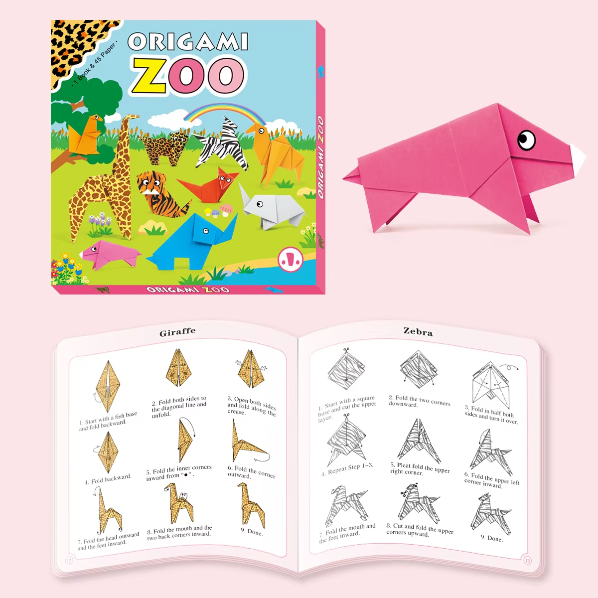 Folding Ocean Set, DIY Folding Techniques, Ocean Animal Folding Books, Improving Hands on Skills, Party Activities