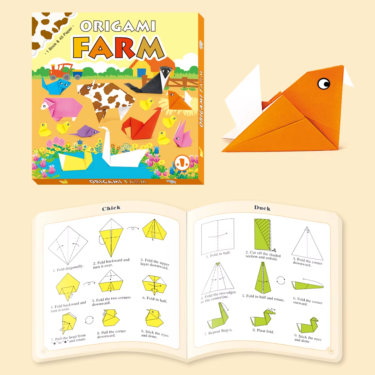 Folding Ocean Set, DIY Folding Techniques, Ocean Animal Folding Books, Improving Hands on Skills, Party Activities